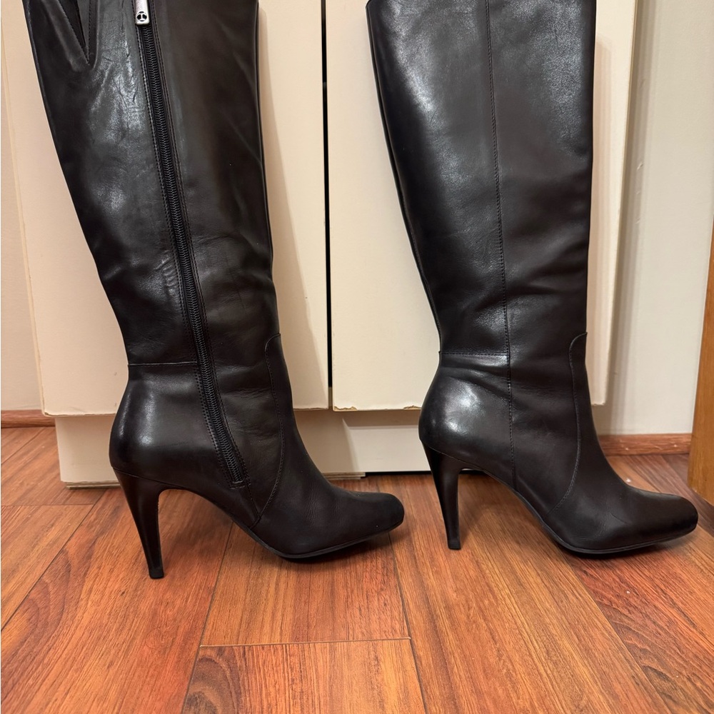 Talbots Black Leather Knee-High Women's Boots